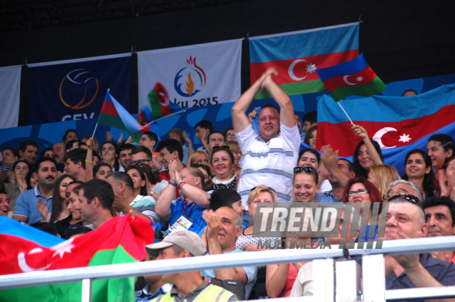 Bakı 2015: Voleybol yarışlarında bürünc medal qarşılaşması. Azərbaycan, 27 iyun 2015